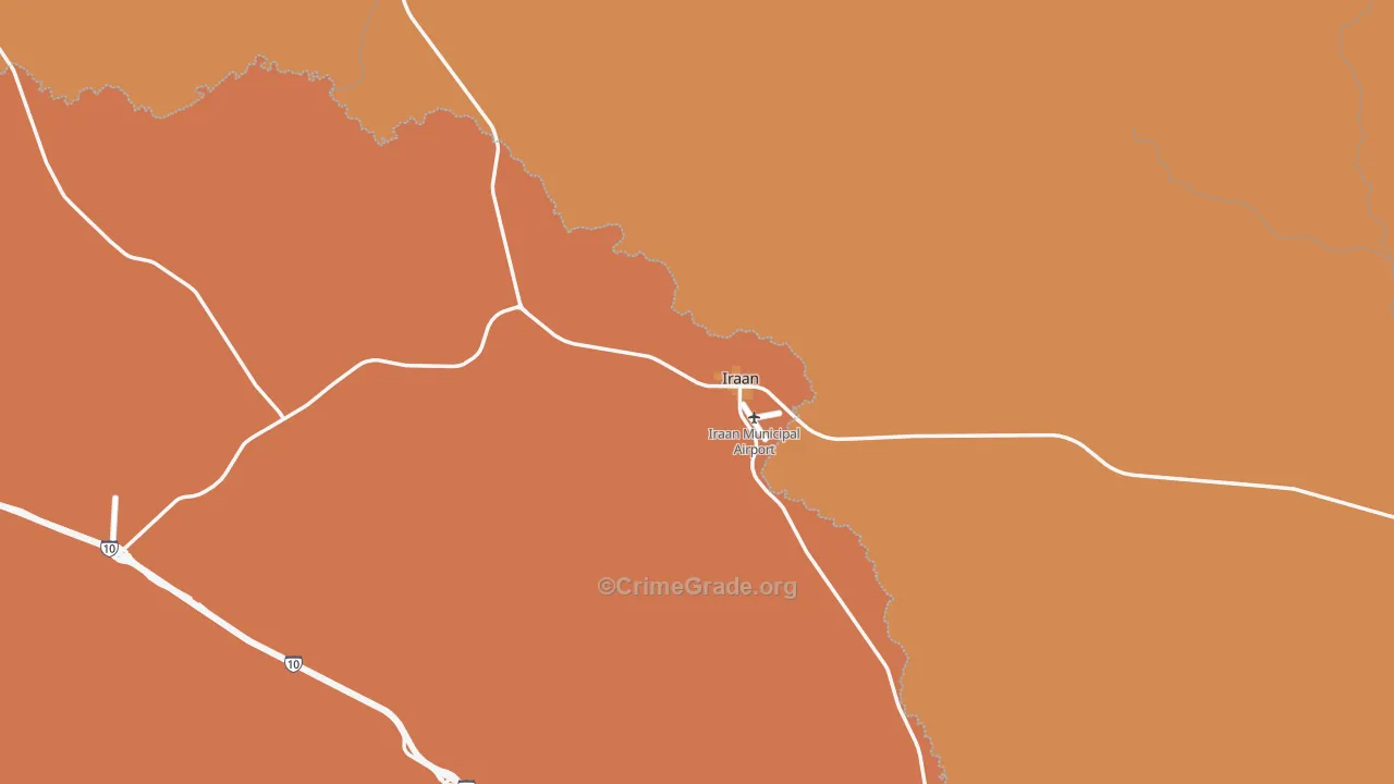79744, TX Map of Drug-Related Crime Rates
