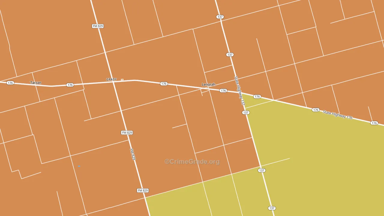 79749, TX Map of Drug-Related Crime Rates
