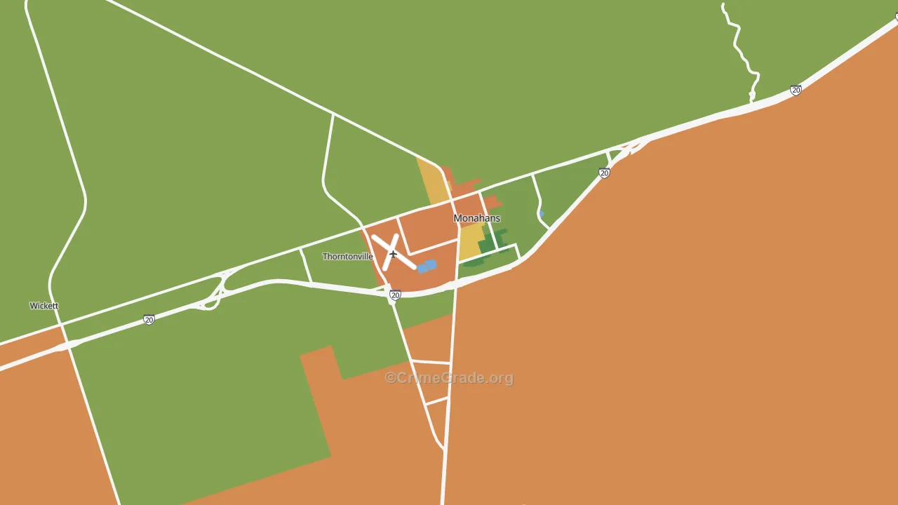 79756, TX Map of Drug-Related Crime Rates