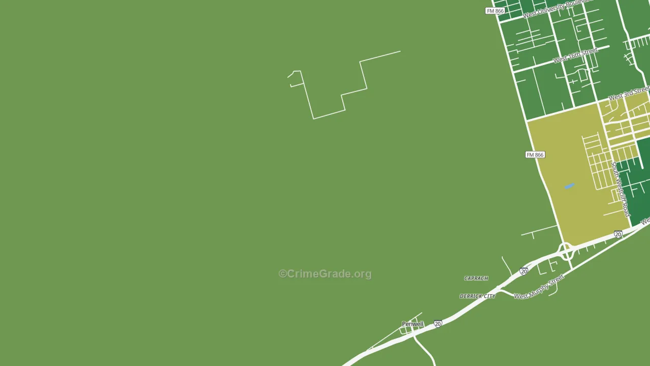 79759, TX Map of Drug-Related Crime Rates