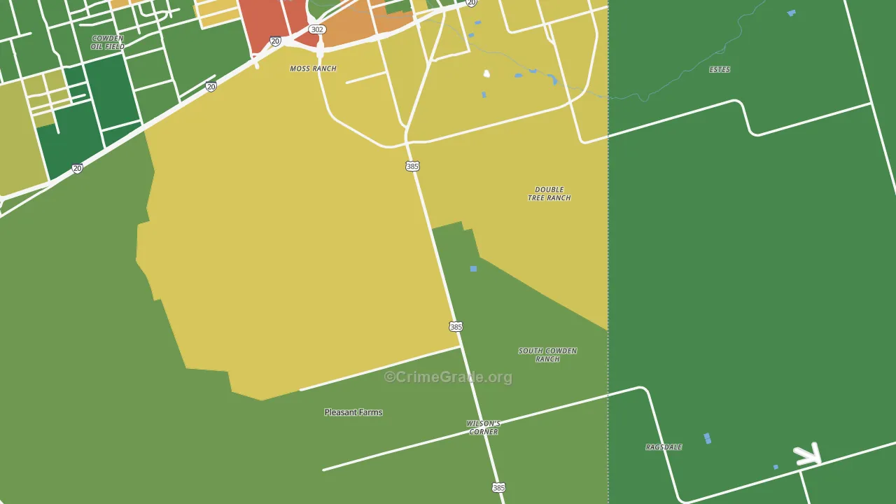 79766, TX Map of Drug-Related Crime Rates