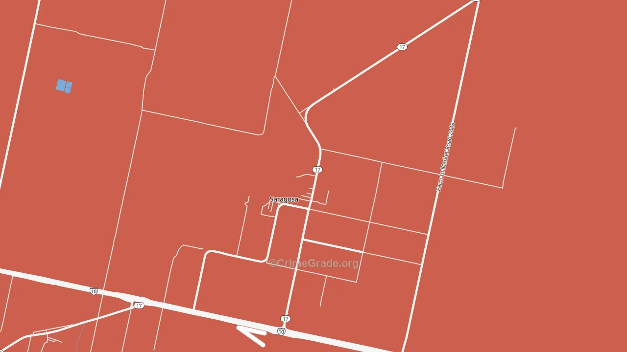 79780, TX Map of Drug-Related Crime Rates