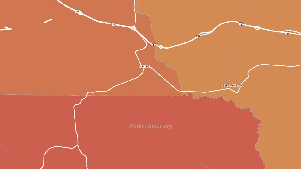 79781, TX Map of Drug-Related Crime Rates