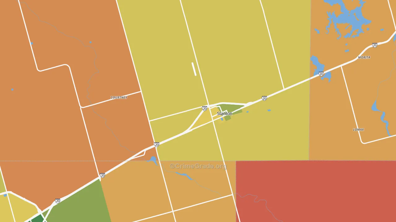 79782, TX Map of Drug-Related Crime Rates