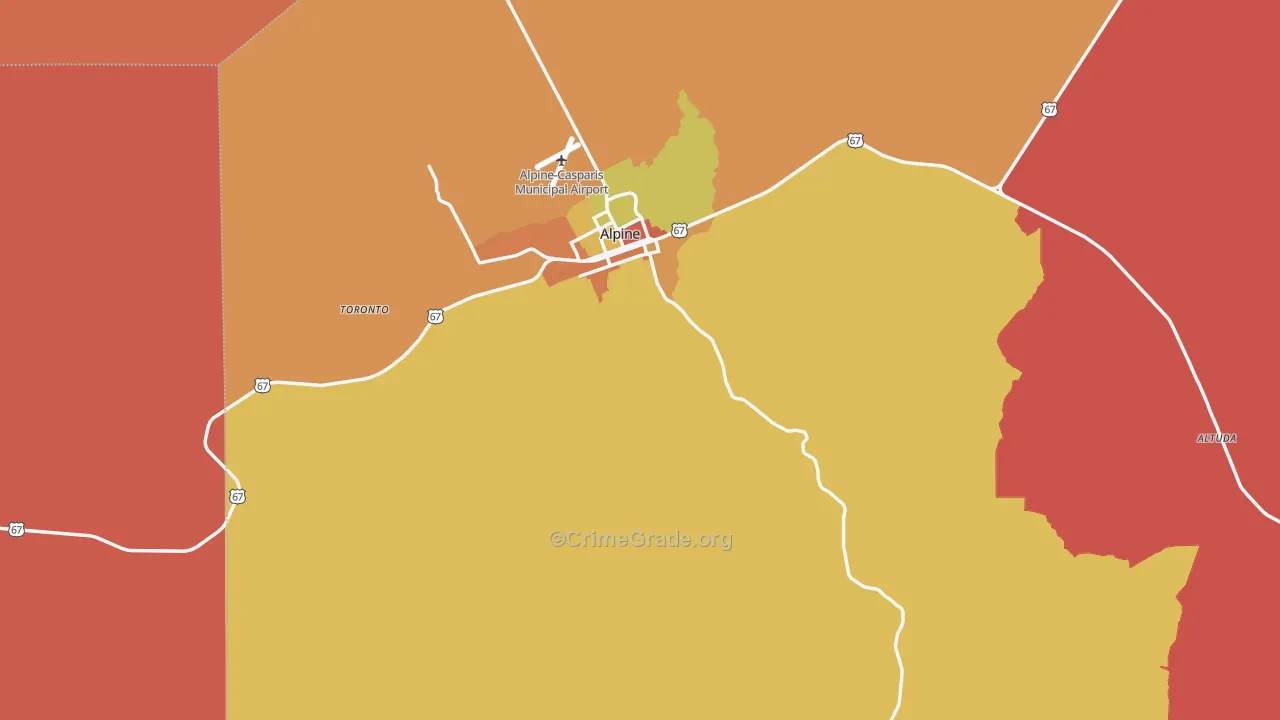 79830, TX Map of Drug-Related Crime Rates