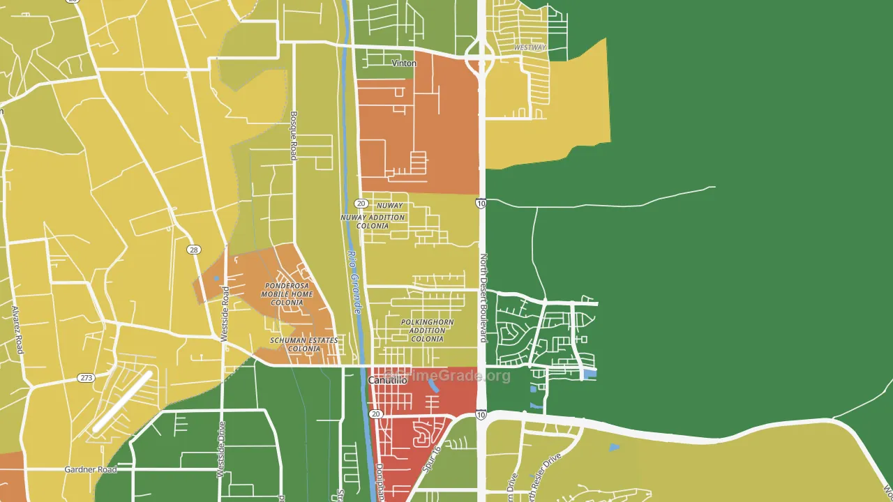 79835, TX Map of Drug-Related Crime Rates