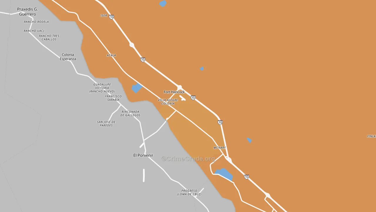79839, TX Map of Drug-Related Crime Rates