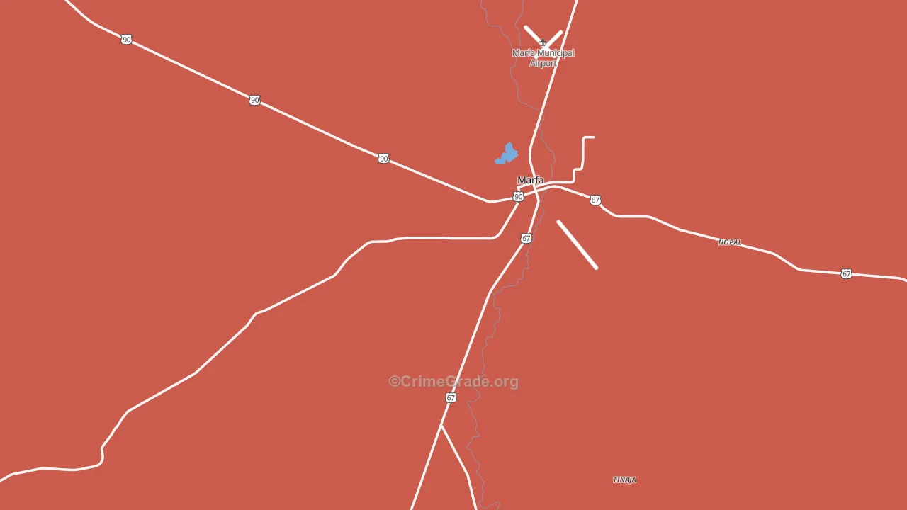 79843, TX Map of Drug-Related Crime Rates
