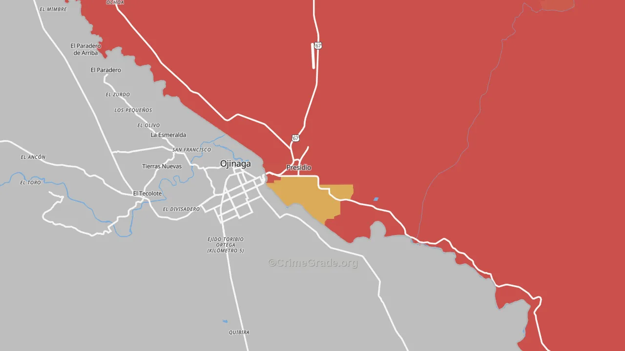 79845, TX Map of Drug-Related Crime Rates