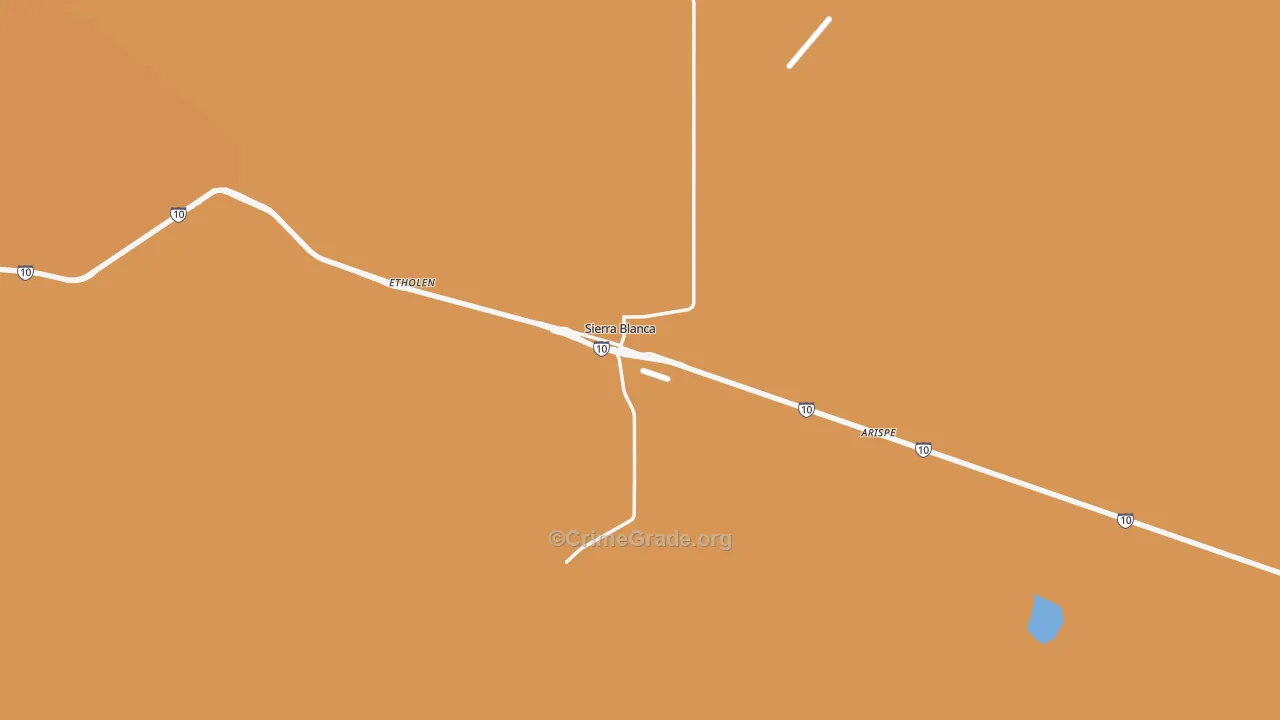 79851, TX Map of Drug-Related Crime Rates