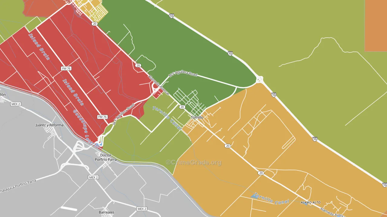 79853, TX Map of Drug-Related Crime Rates