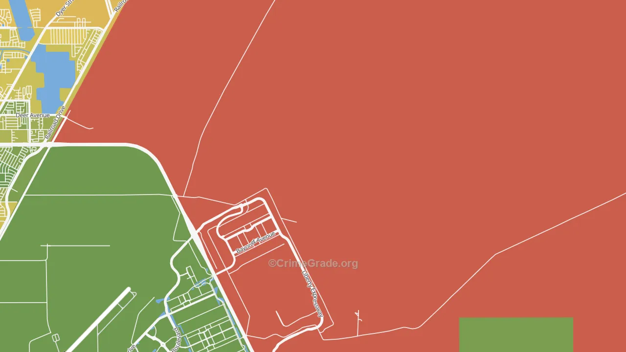 79916, TX Map of Drug-Related Crime Rates