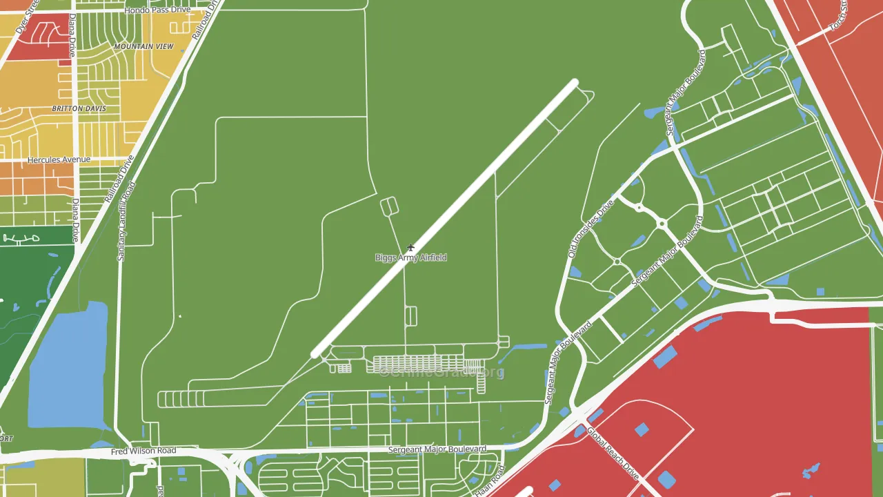 79918, TX Map of Drug-Related Crime Rates