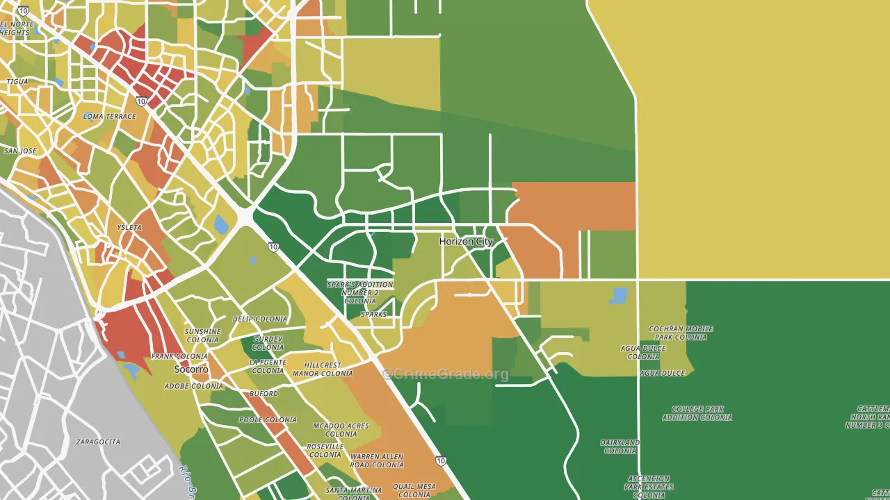 79928, TX Map of Drug-Related Crime Rates