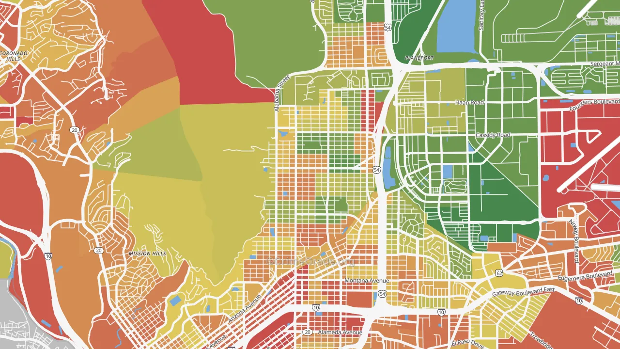 79930, TX Map of Drug-Related Crime Rates