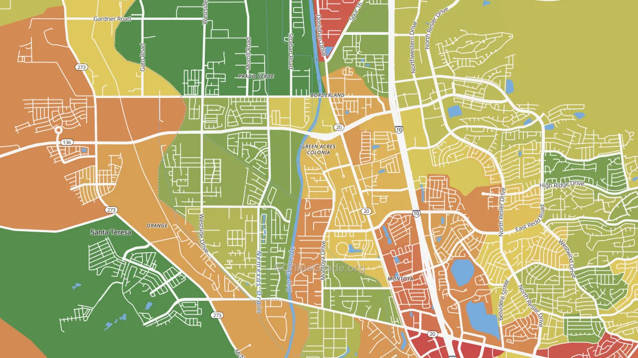 79932, TX Map of Drug-Related Crime Rates