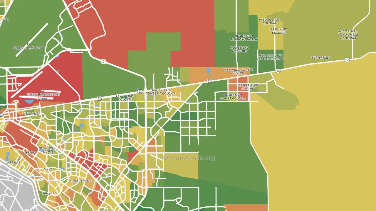 79938, TX Map of Drug-Related Crime Rates