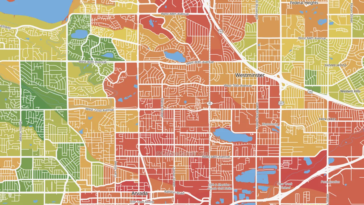 80003, CO Map of Drug-Related Crime Rates