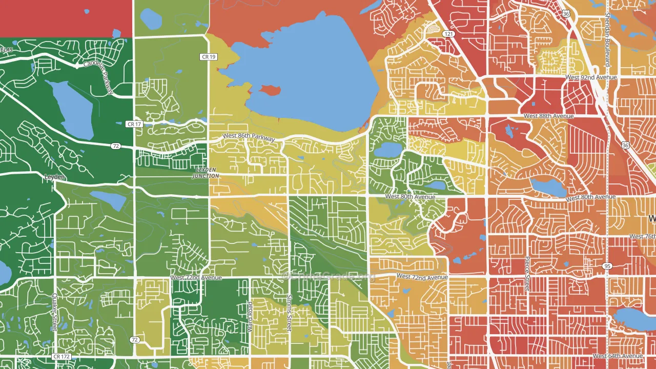 80005, CO Map of Drug-Related Crime Rates