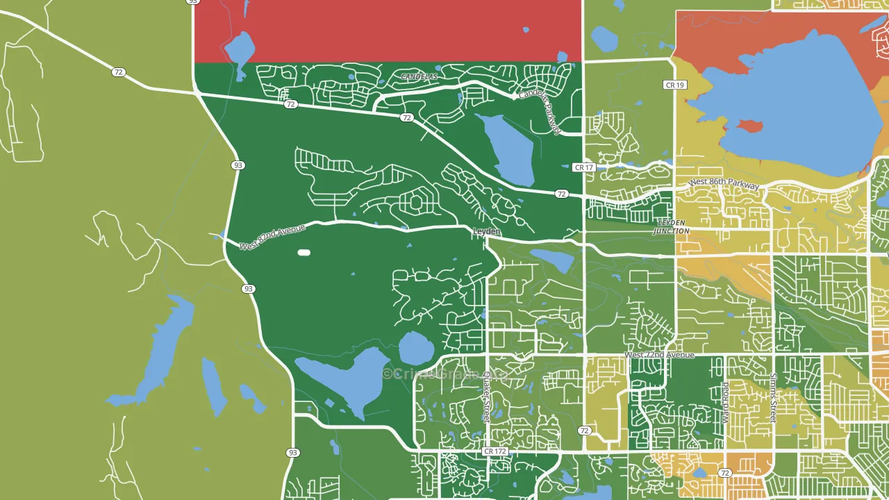 80007, CO Map of Drug-Related Crime Rates