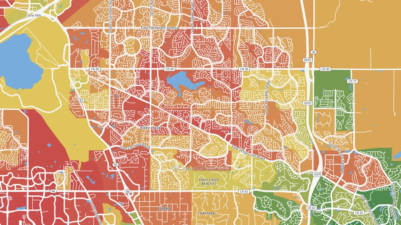 80015, CO Map of Drug-Related Crime Rates