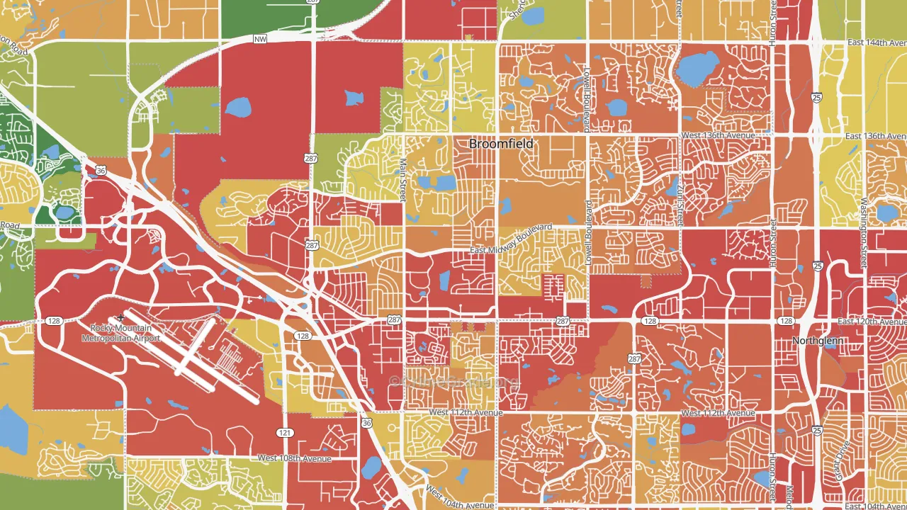 80020, CO Map of Drug-Related Crime Rates