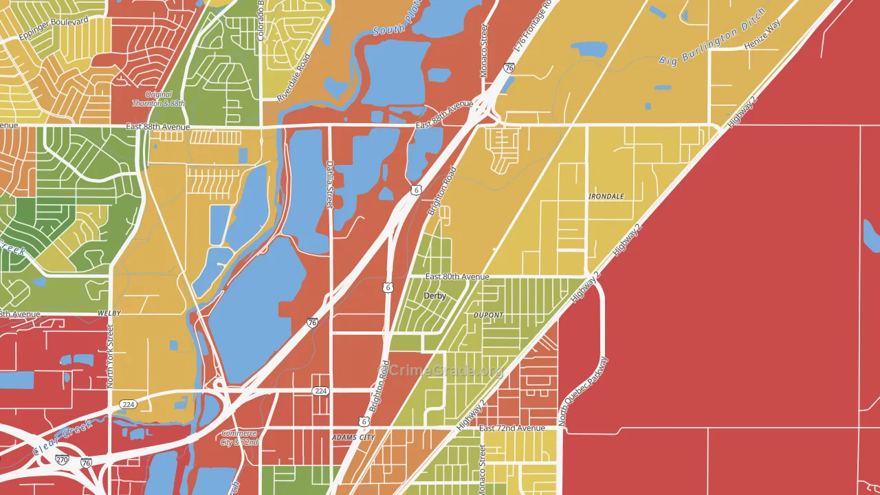 80024, CO Map of Drug-Related Crime Rates