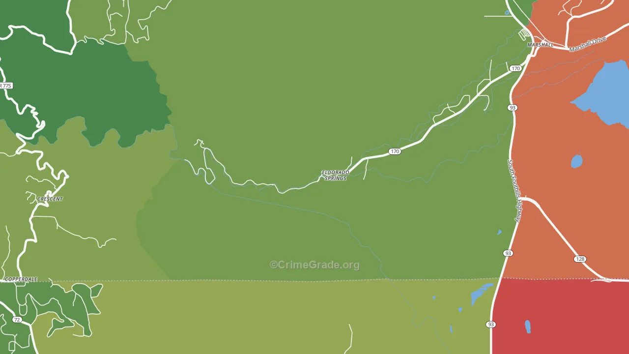 80025, CO Map of Drug-Related Crime Rates