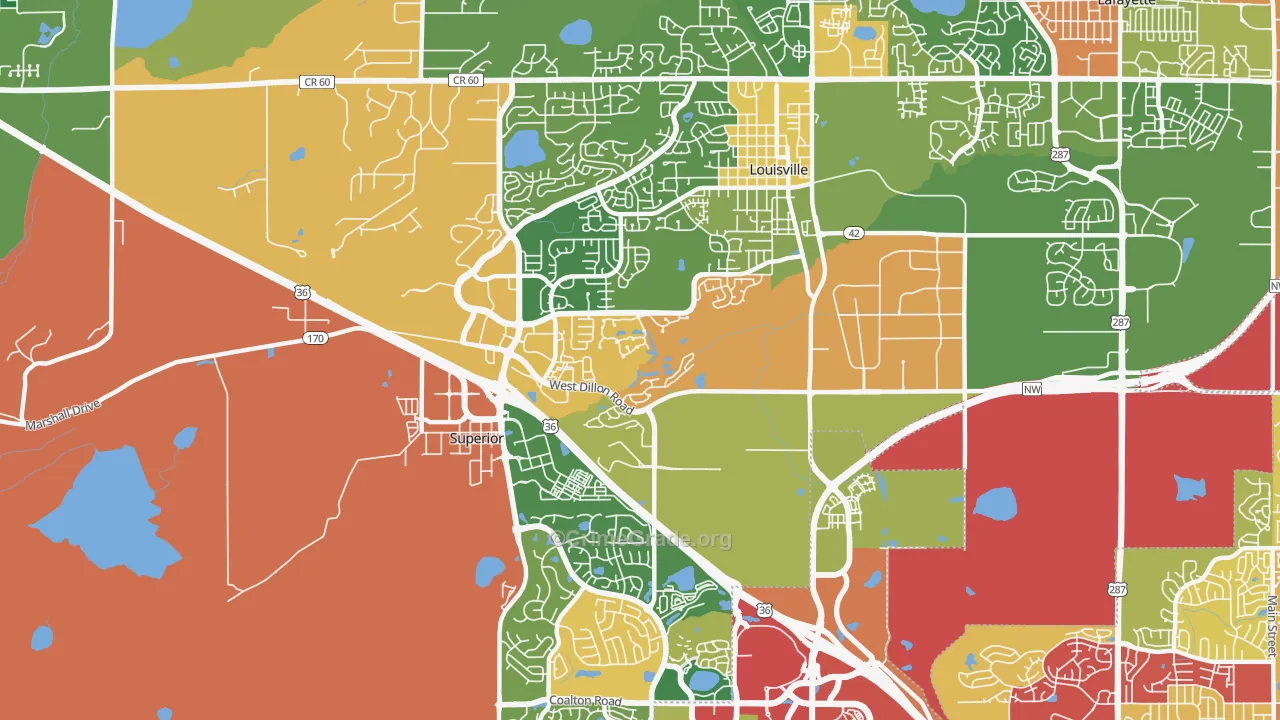 80027, CO Map of Drug-Related Crime Rates