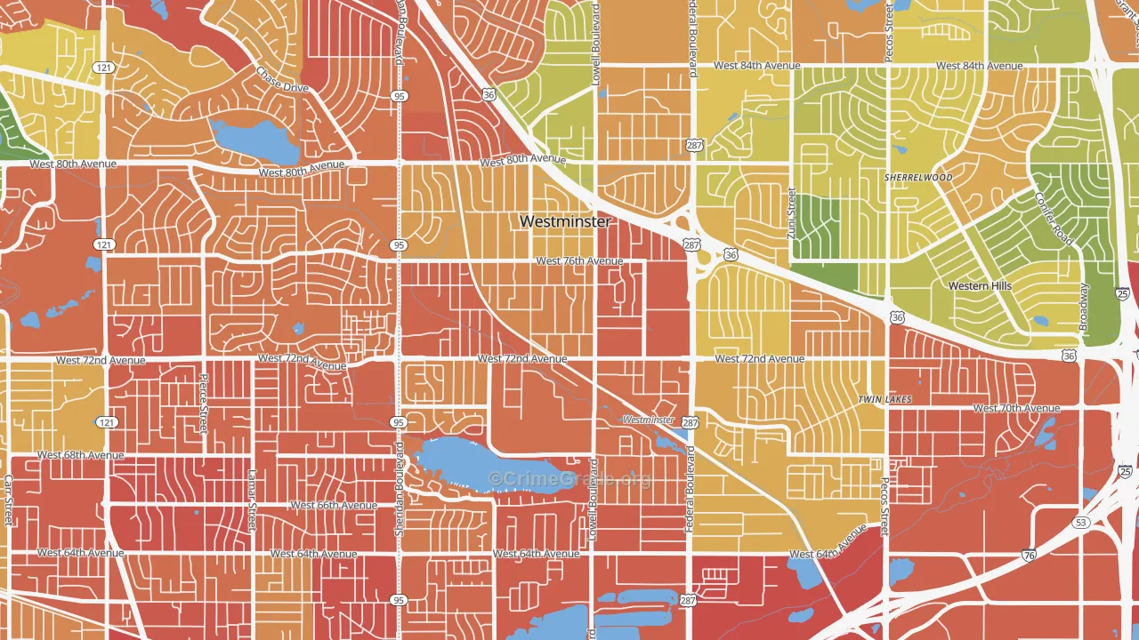 80030, CO Map of Drug-Related Crime Rates