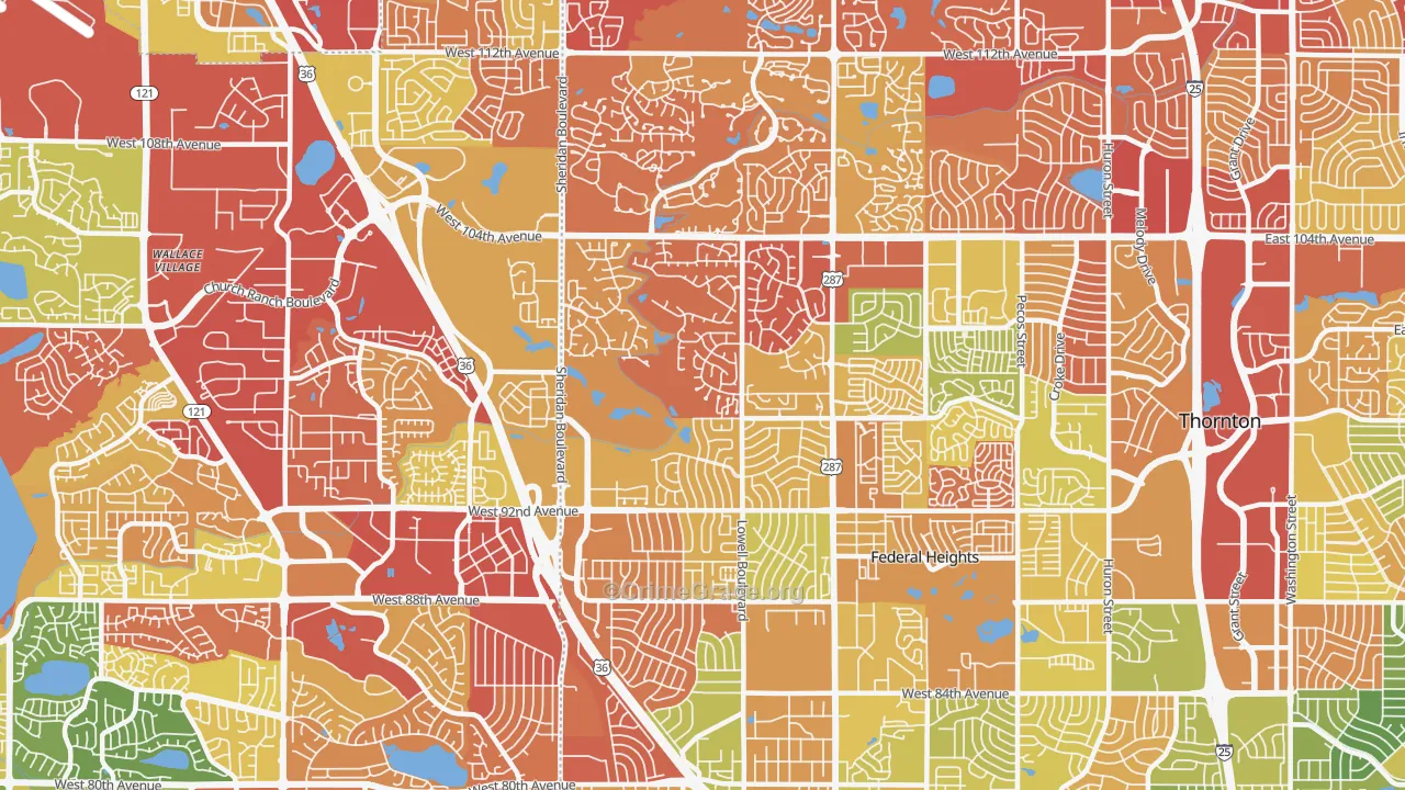 80031, CO Map of Drug-Related Crime Rates
