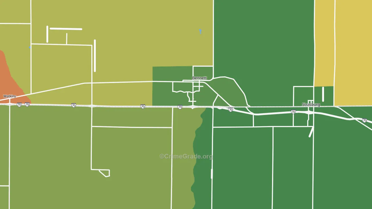 80102, CO Map of Drug-Related Crime Rates