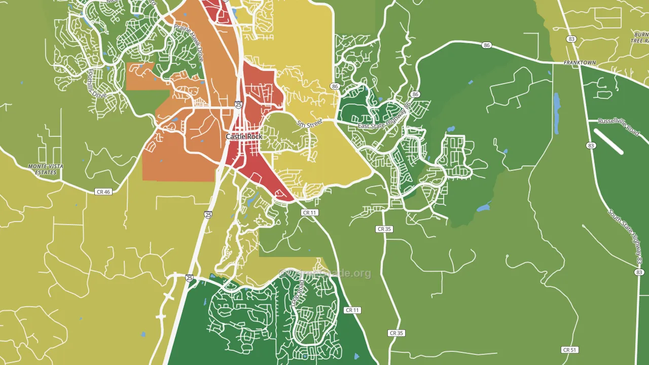 80104, CO Map of Drug-Related Crime Rates