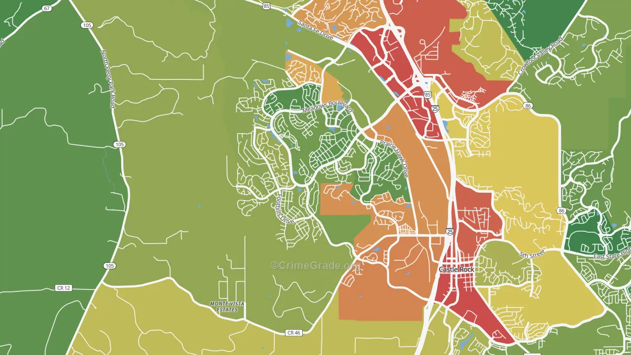 80109, CO Map of Drug-Related Crime Rates