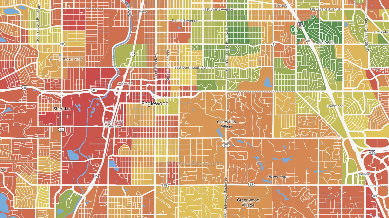 80113, CO Map of Drug-Related Crime Rates