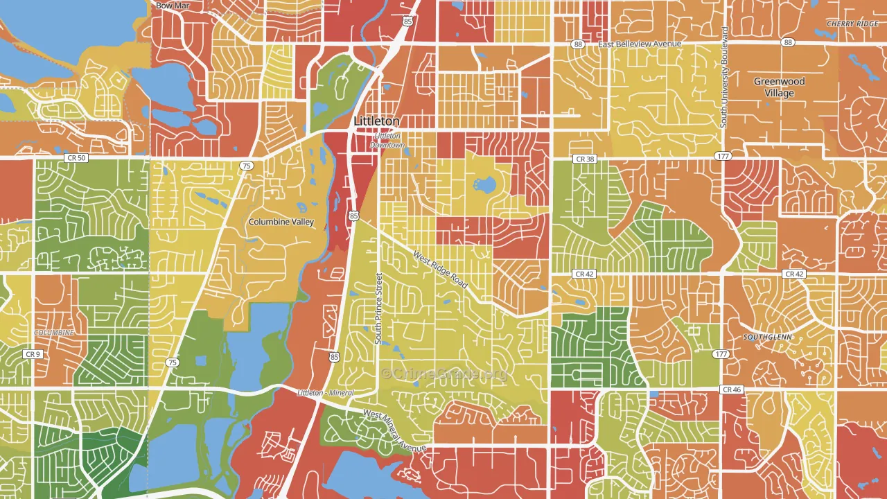 80120, CO Map of Drug-Related Crime Rates