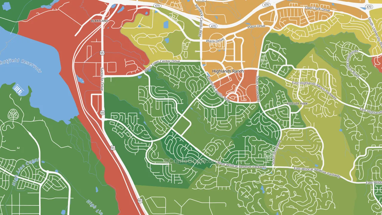 80129, CO Map of Drug-Related Crime Rates