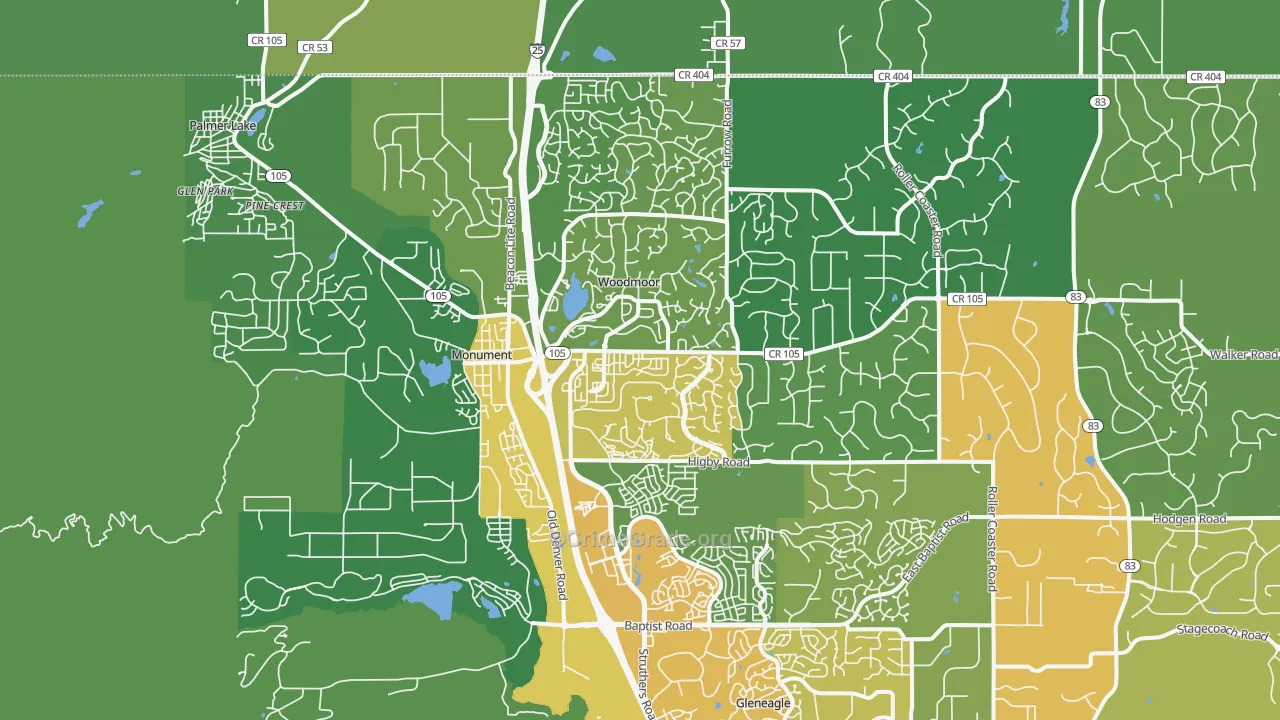 80132, CO Map of Drug-Related Crime Rates