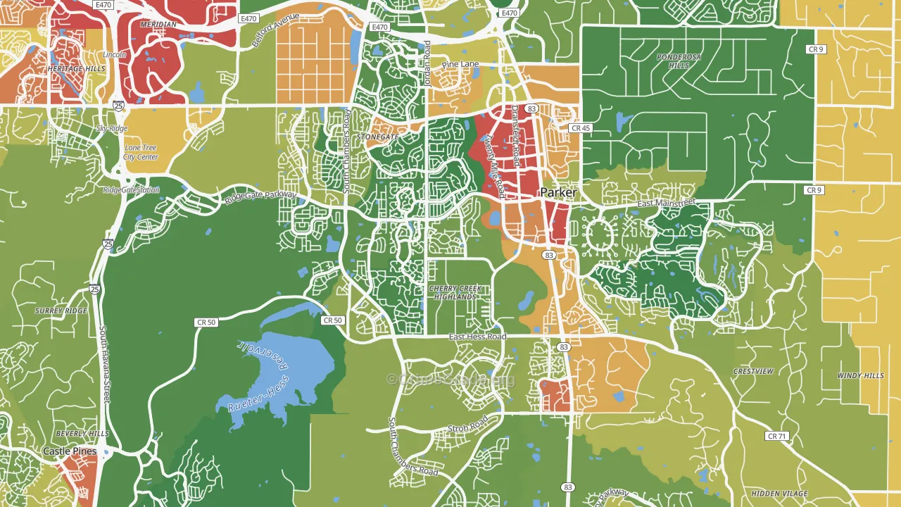 80134, CO Map of Drug-Related Crime Rates