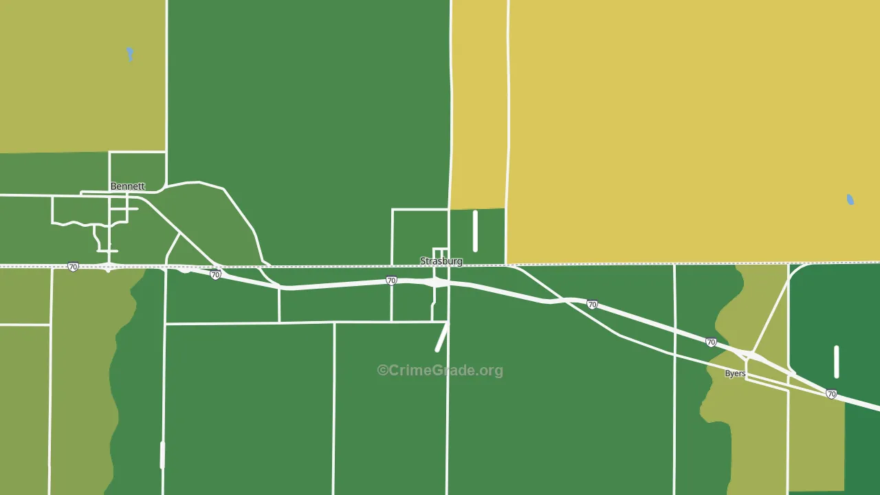 80136, CO Map of Drug-Related Crime Rates