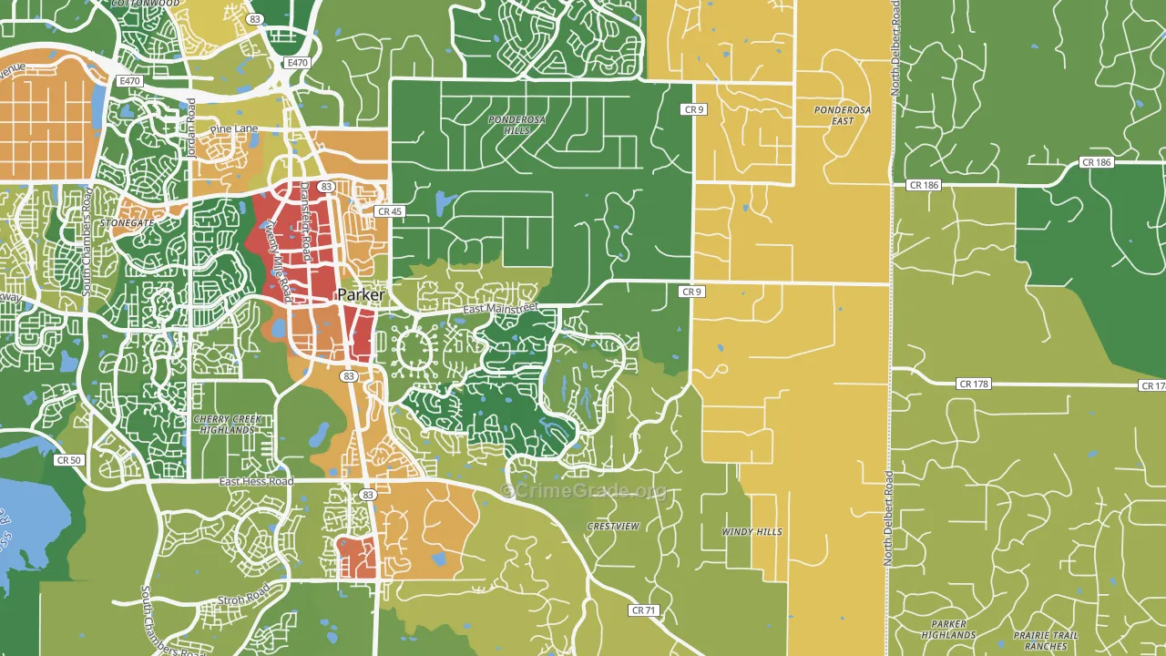 80138, CO Map of Drug-Related Crime Rates