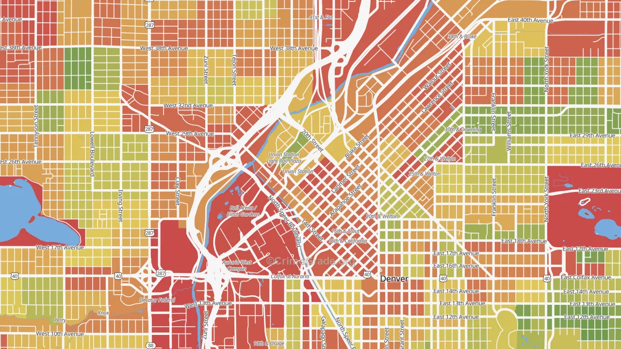 80202, CO Map of Drug-Related Crime Rates