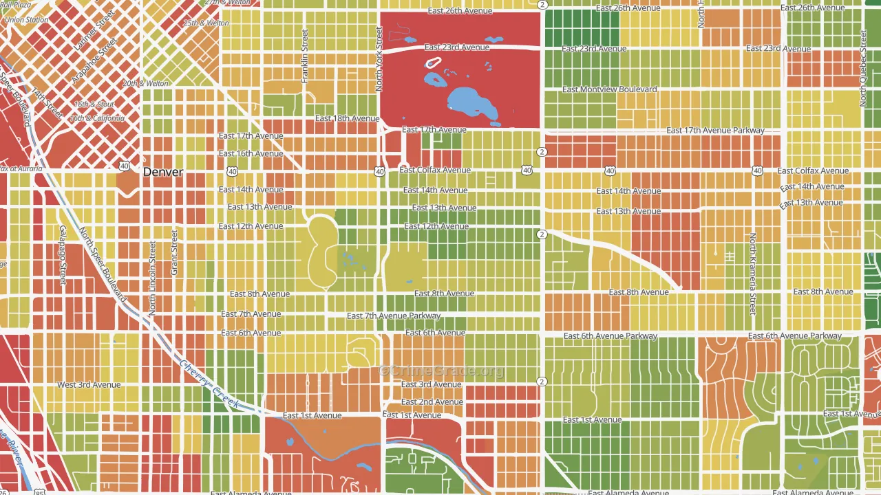 80206, CO Map of Drug-Related Crime Rates