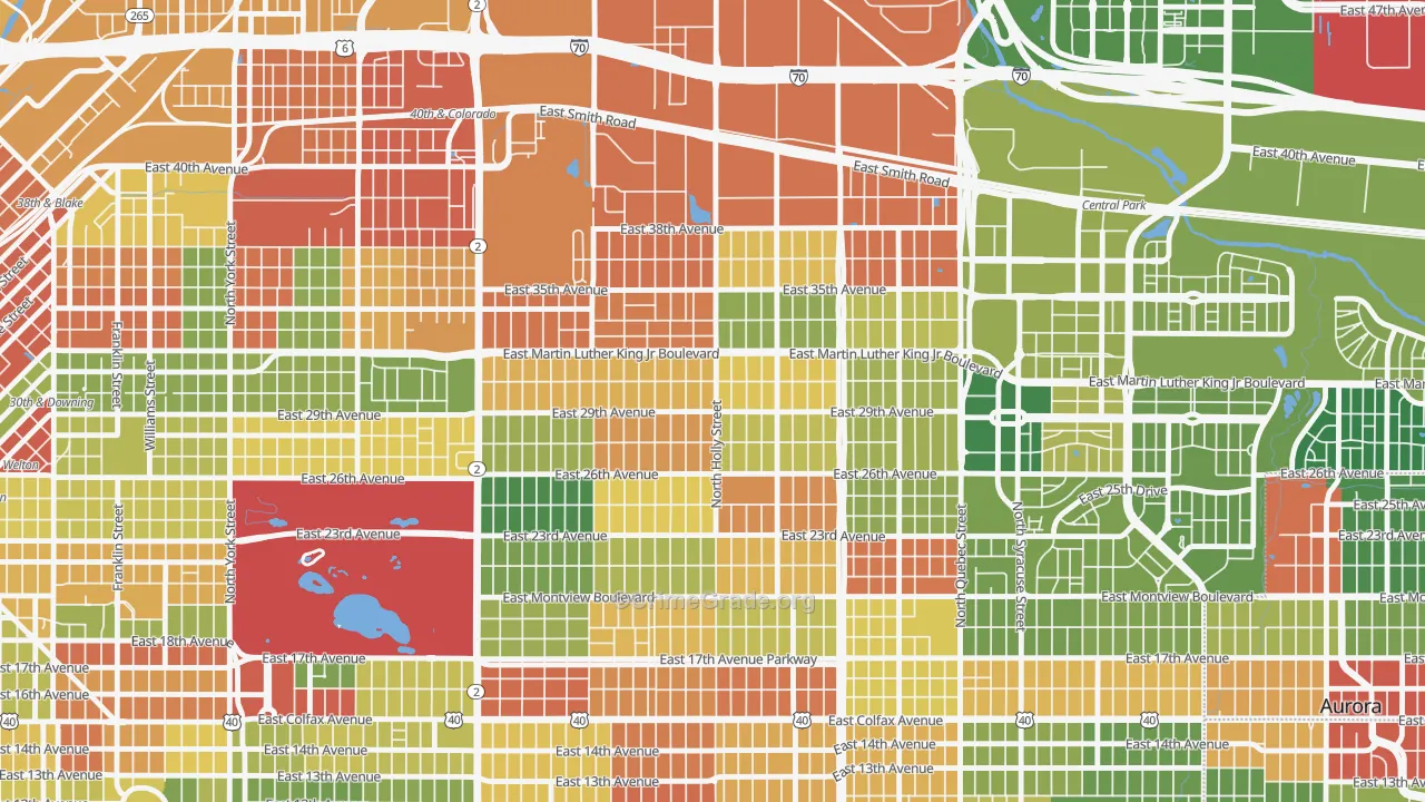 80207, CO Map of Drug-Related Crime Rates