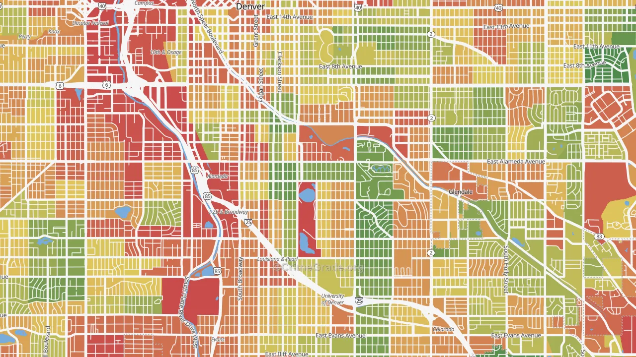 80209, CO Map of Drug-Related Crime Rates