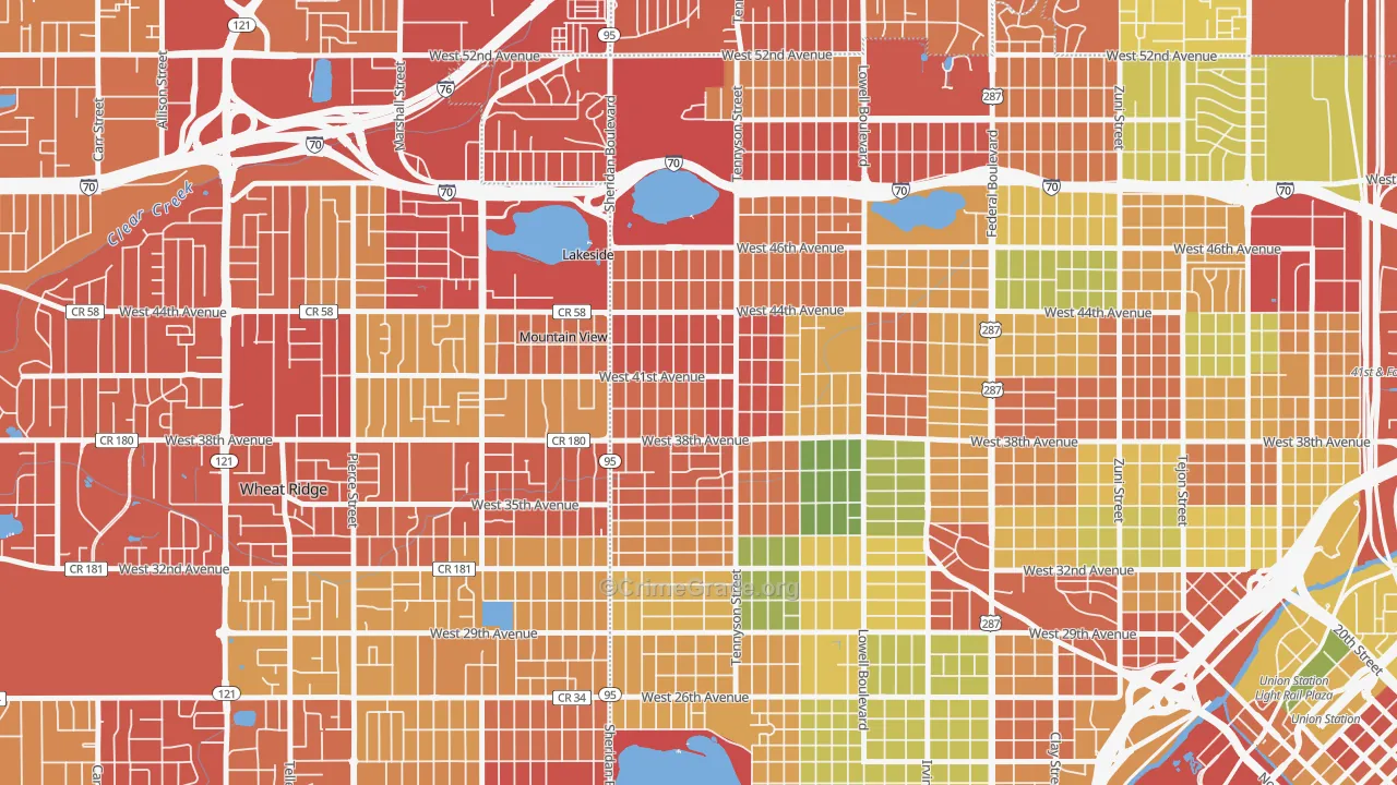 80212, CO Map of Drug-Related Crime Rates
