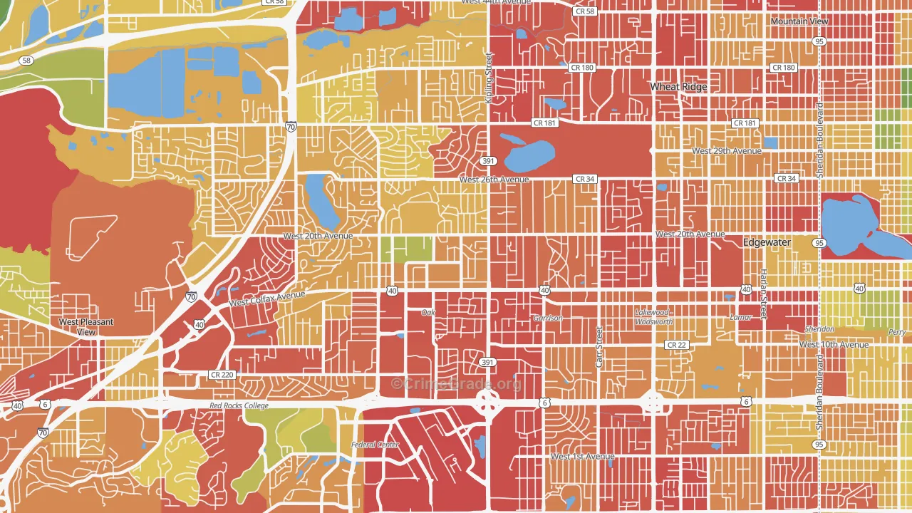 80215, CO Map of Drug-Related Crime Rates