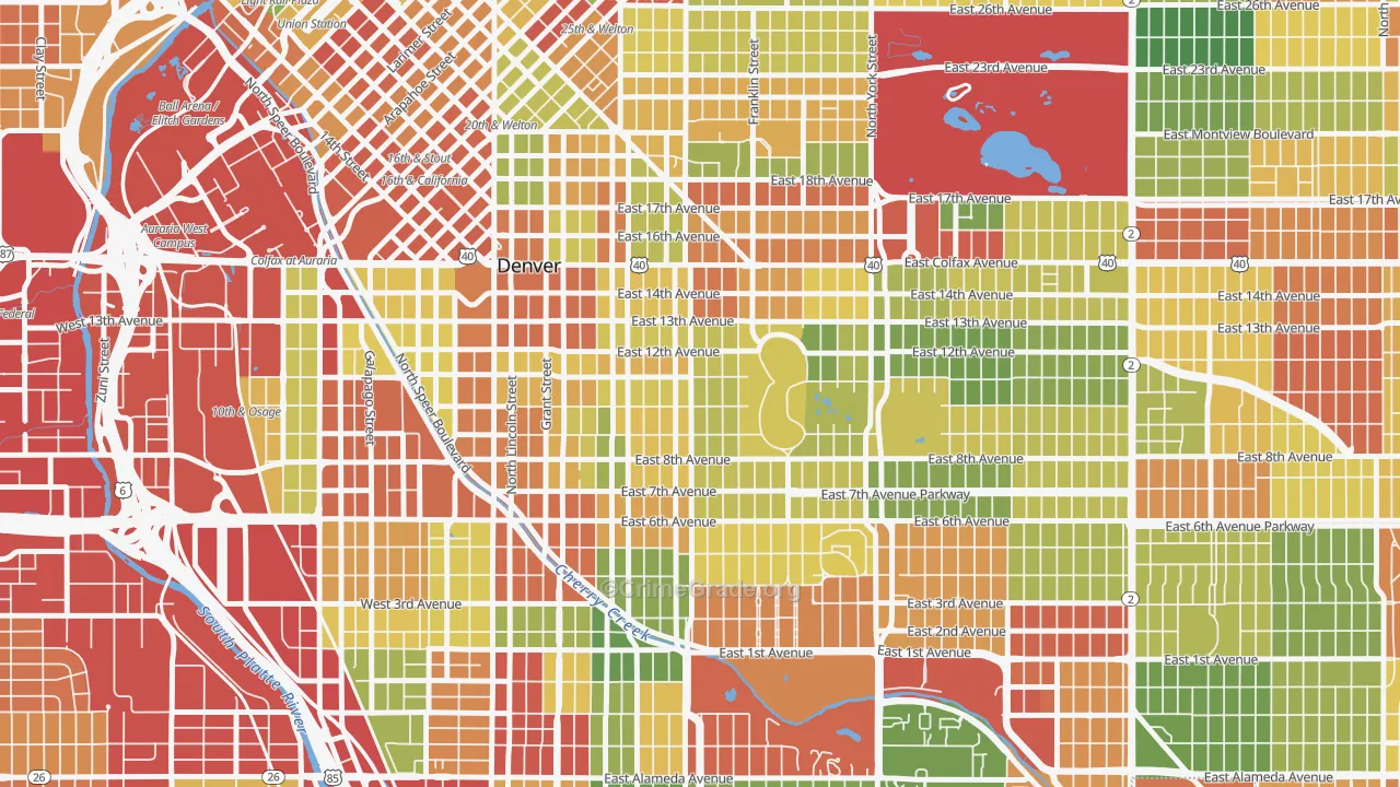 80218, CO Map of Drug-Related Crime Rates