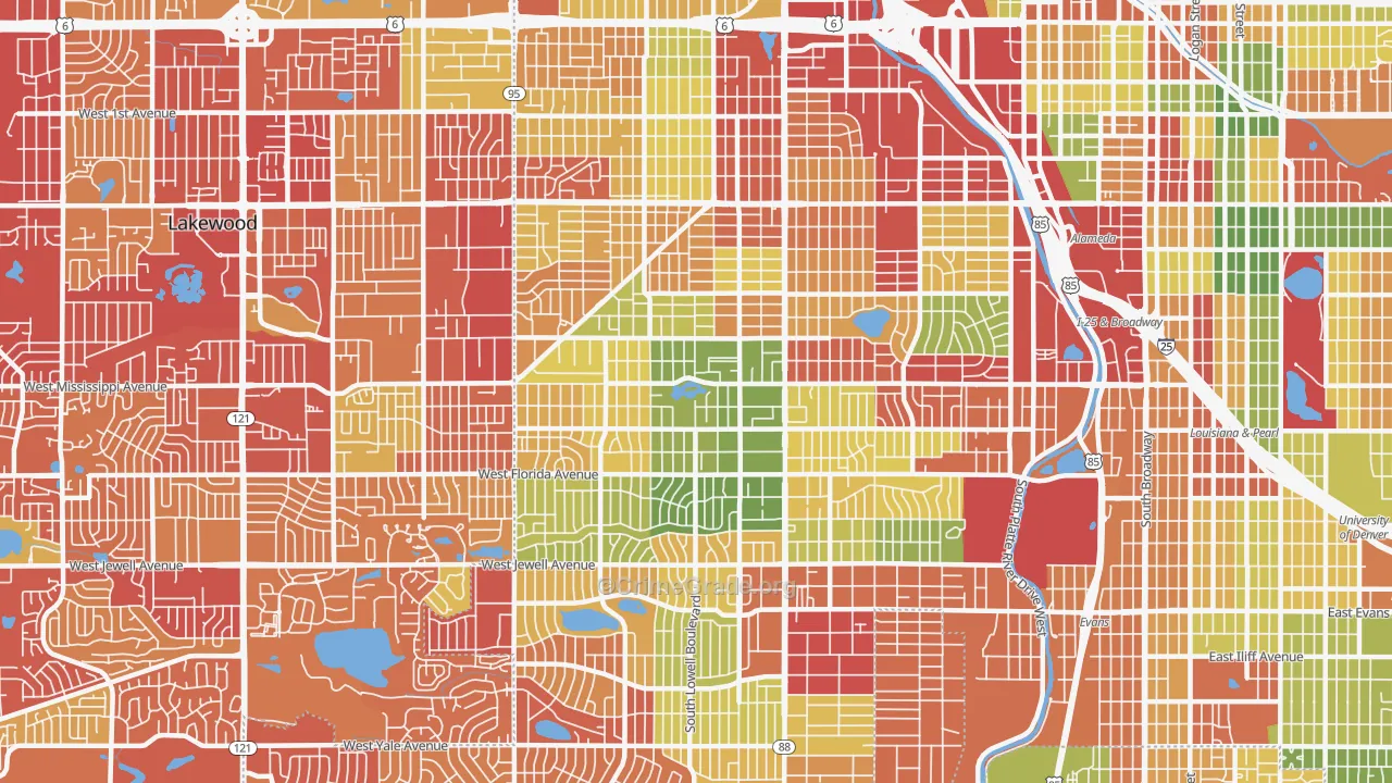 80219, CO Map of Drug-Related Crime Rates