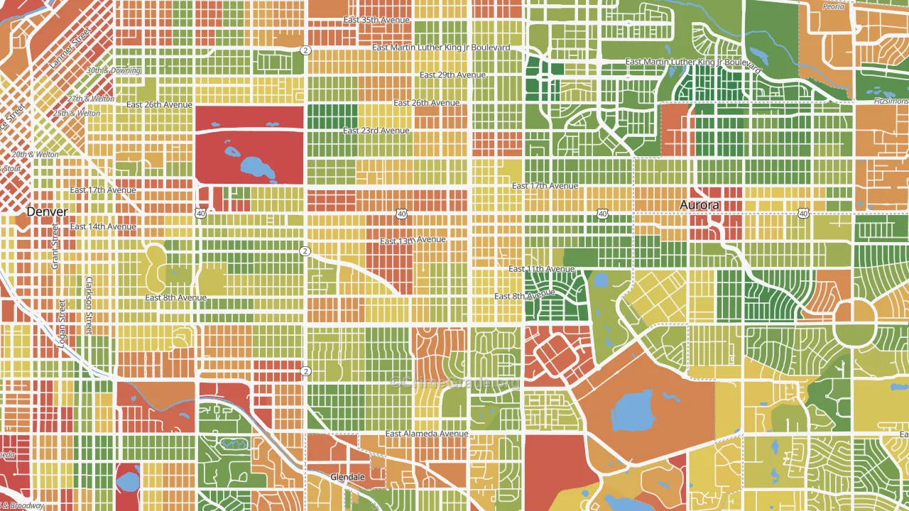 80220, CO Map of Drug-Related Crime Rates